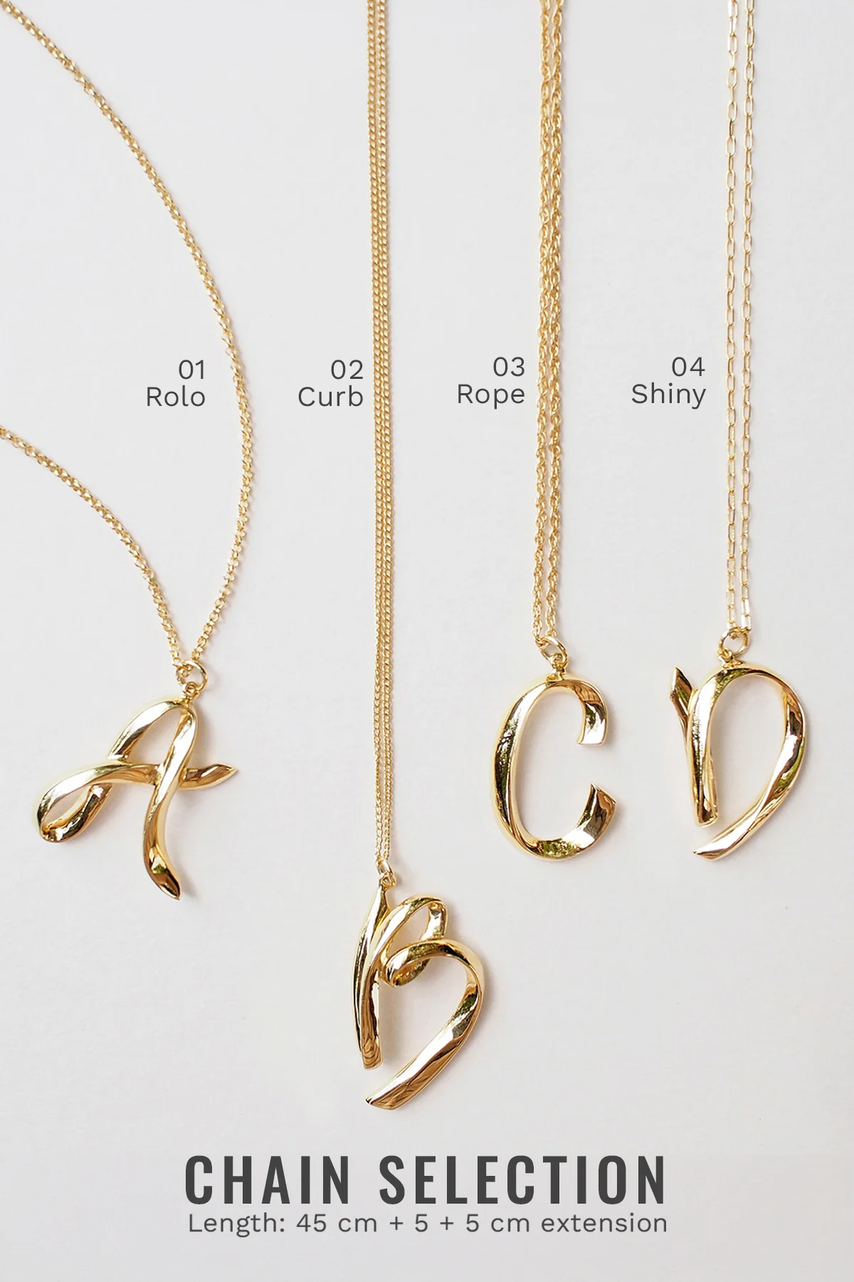 Alphabet E Gold - Ketting - Image 4