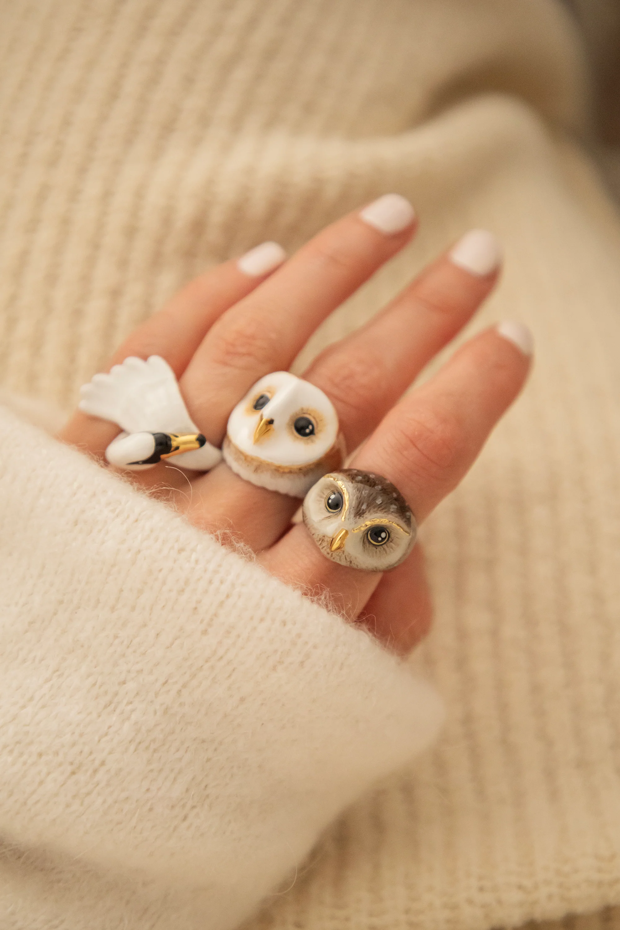 Happy Owl Brown - Ring - Image 3