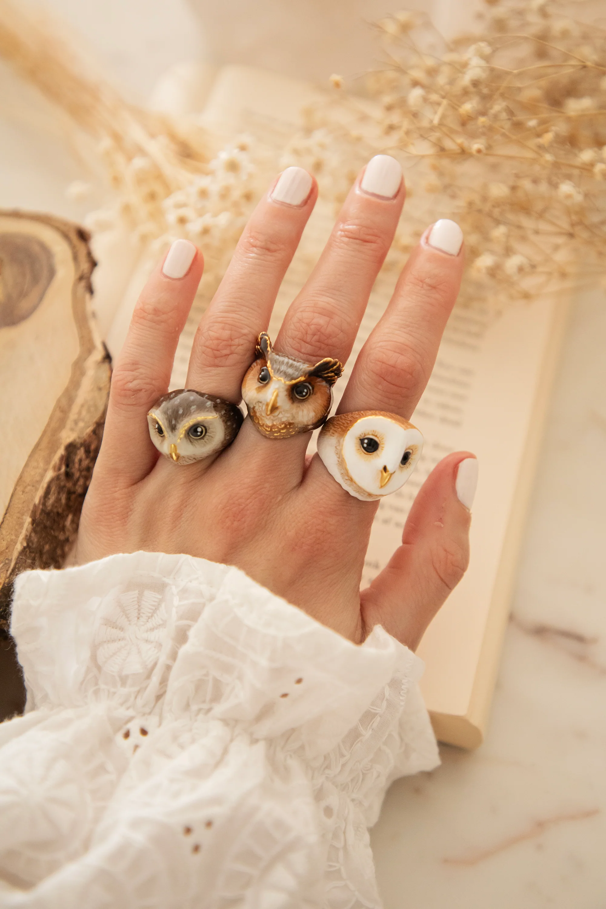 Lucky Owl White - Ring - Image 15